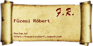 Füzesi Róbert névjegykártya